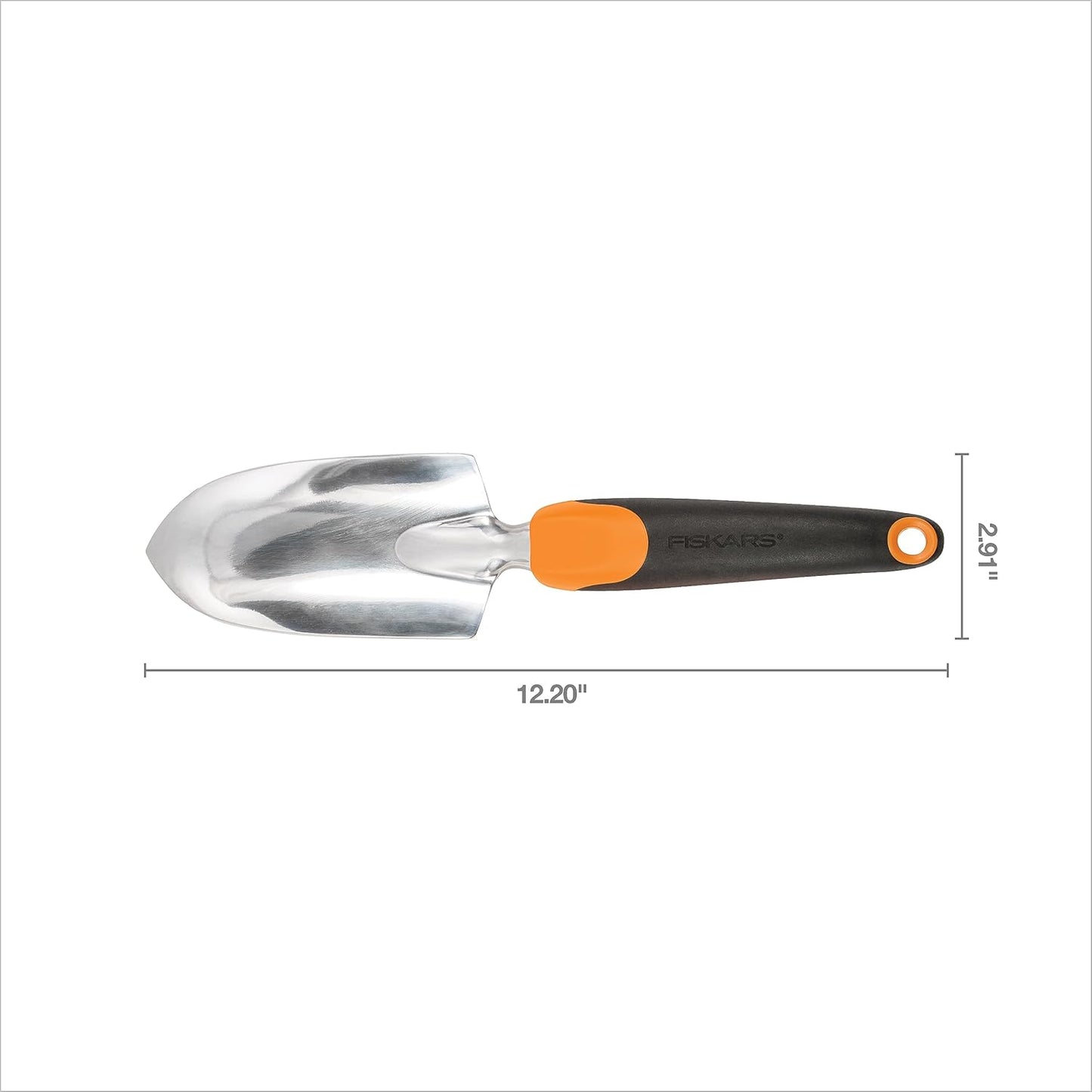 Fiskars Ergo Garden Trowel for Digging and Planting, Heavy Duty Gardening Hand Tool with Hanging Hole