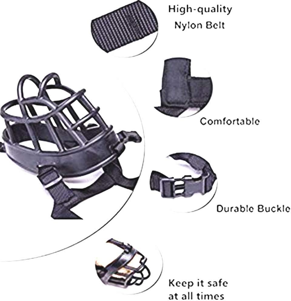 Basket Dog Muzzles-Soft Adjustable Breathable Mask Anti Biting Chewing Barking Training Dog Muzzle for Small Medium Large Dogs (Black, 6: Snout 15-17")