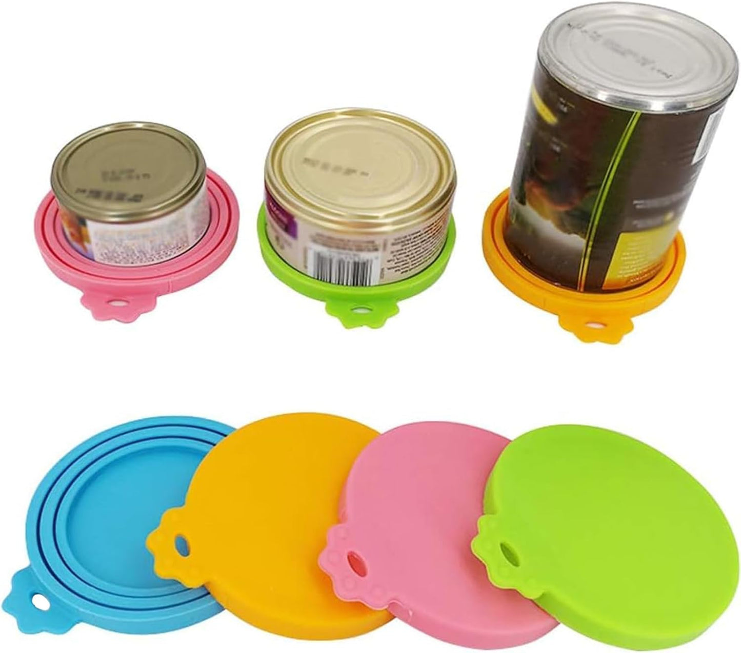 Food Can covers | 6 Pack Silicone Can Lids for Dog and Cat Food | Universal BPA Free | One Can Cap Fit Most Standard Size Canned Dog Cat Food