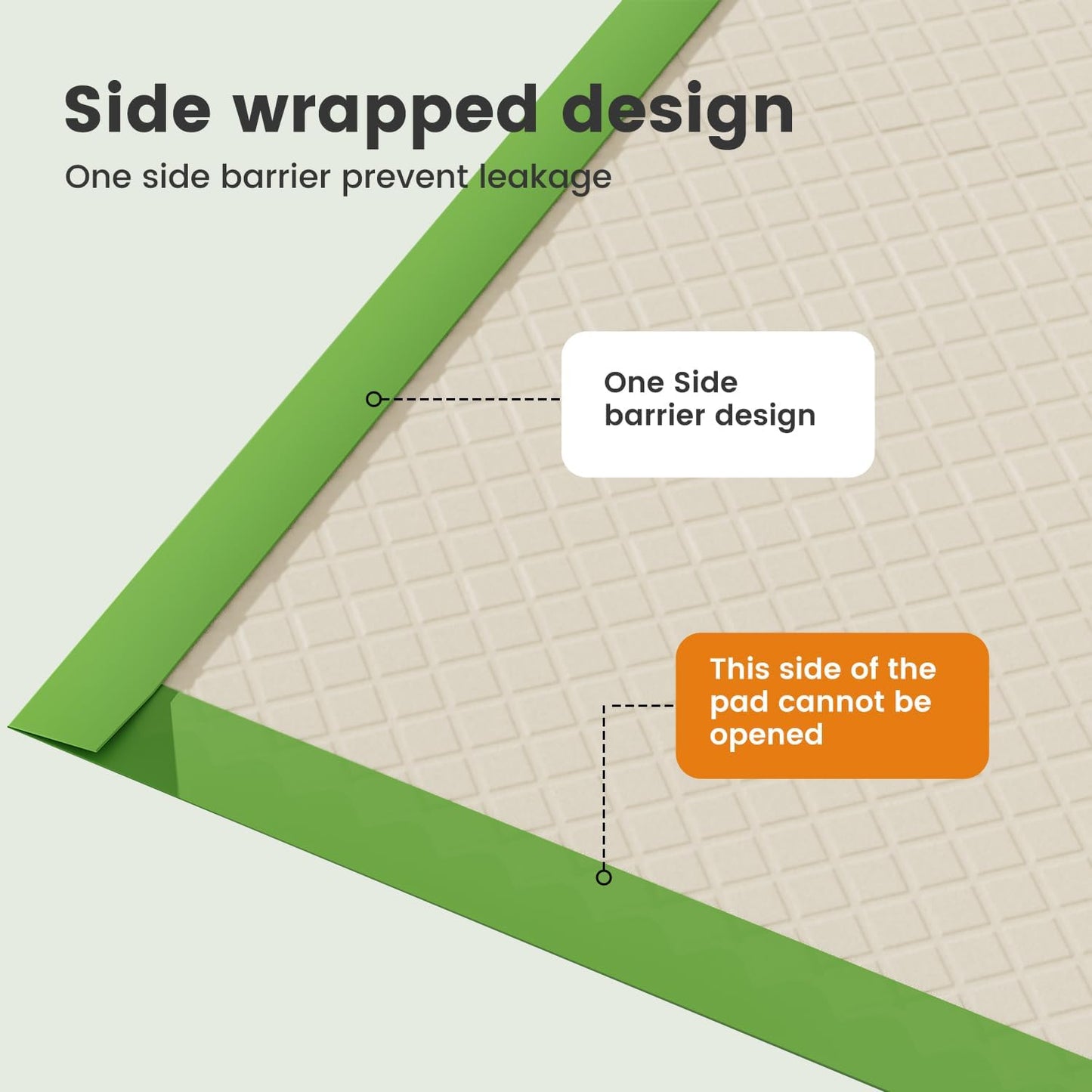 Gardner Pet Dog Pee Pads Extra Large 28"x34", XL Thicker ECO Green Disposable Puppy Training Pads Super Absorbent Full Edge-Wrapping Pad for Dogs, Puppies, Cats, Rabbits (50 Count)