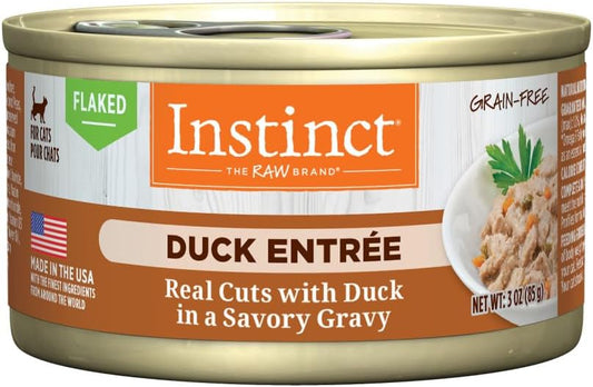 Instinct Flaked Entrée Wet Canned Cat Food - Duck, 3 oz. Cans (Pack of 24)
