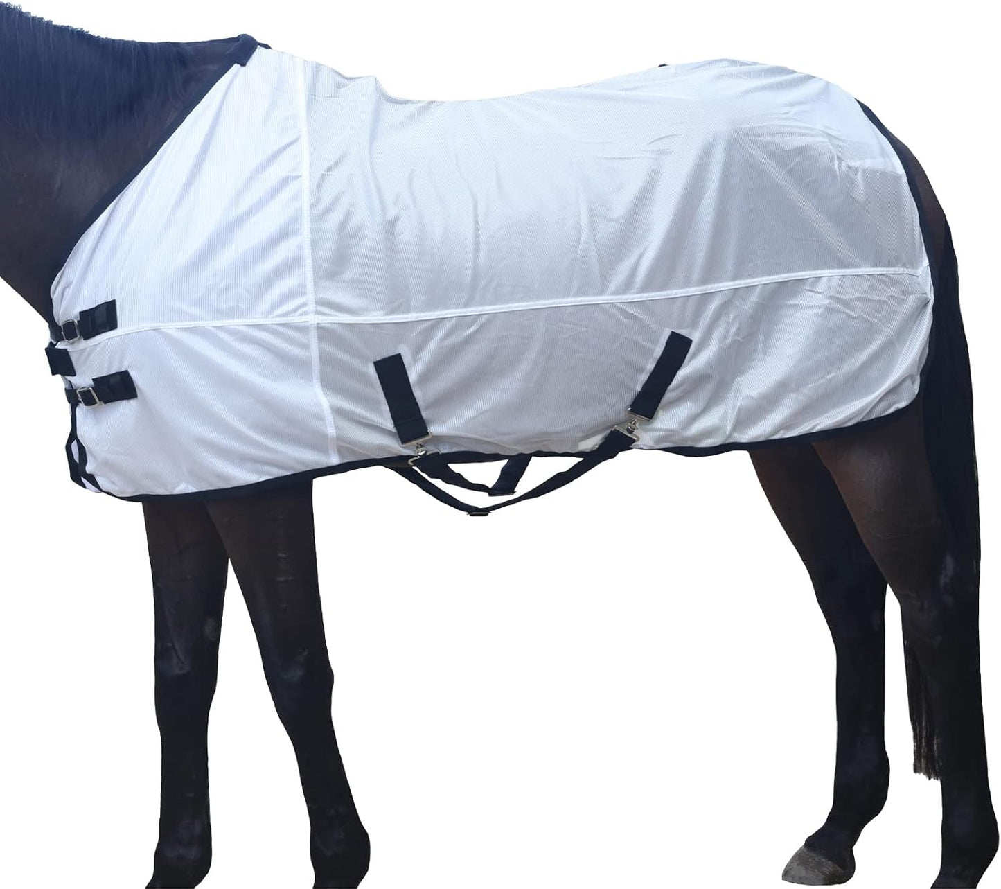 Comfy Mesh Horse Fly Sheet Equine Summer Sheets Stand Neck White 72