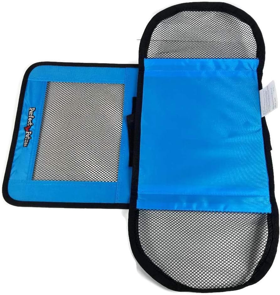 Tote for Lifelike Stuffed Interactive Pet Dogs and Cats, Nylon and Mesh Carrier for Pet Animals,Zippered Carrying Case Accessory-Blue