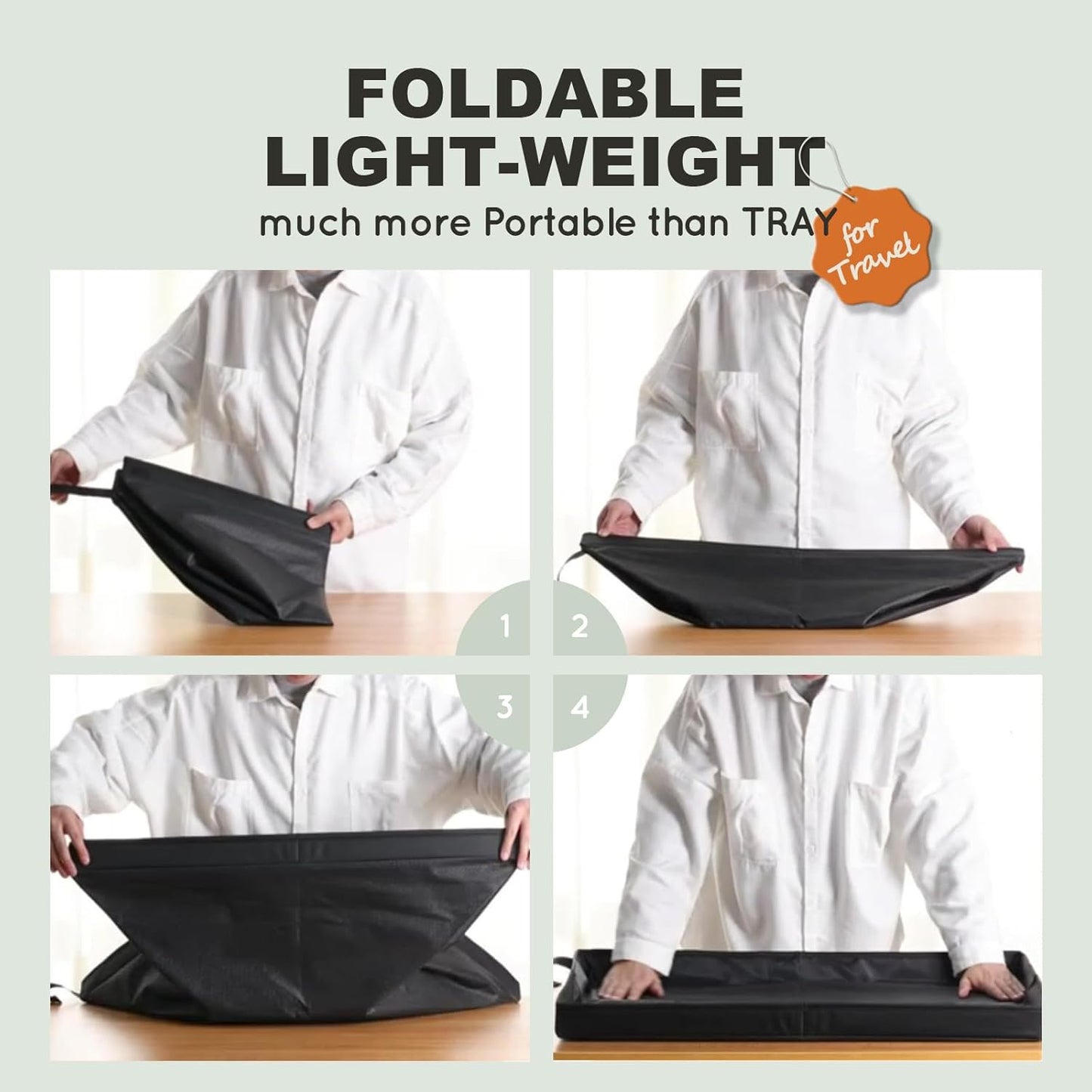 Dog Grass Pad with Foldable Dog Litter Box,Small Liner Base for Balcony，Ultra-Absorbent Artificial Grass Pads for Dogs Pee Pad Holder, Potty Training, 2 PCS Reusable Pee Pads