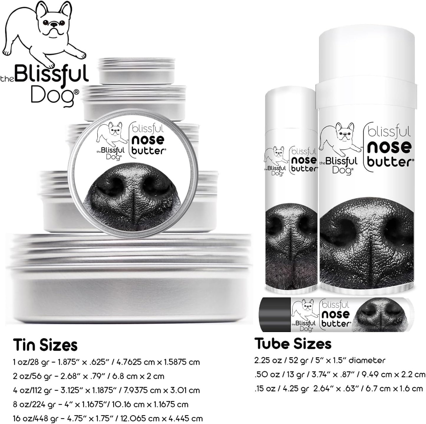 The Blissful Dog Fila Brasilerio Unscented Nose Butter - Dog Nose Butter, 4 Ounce
