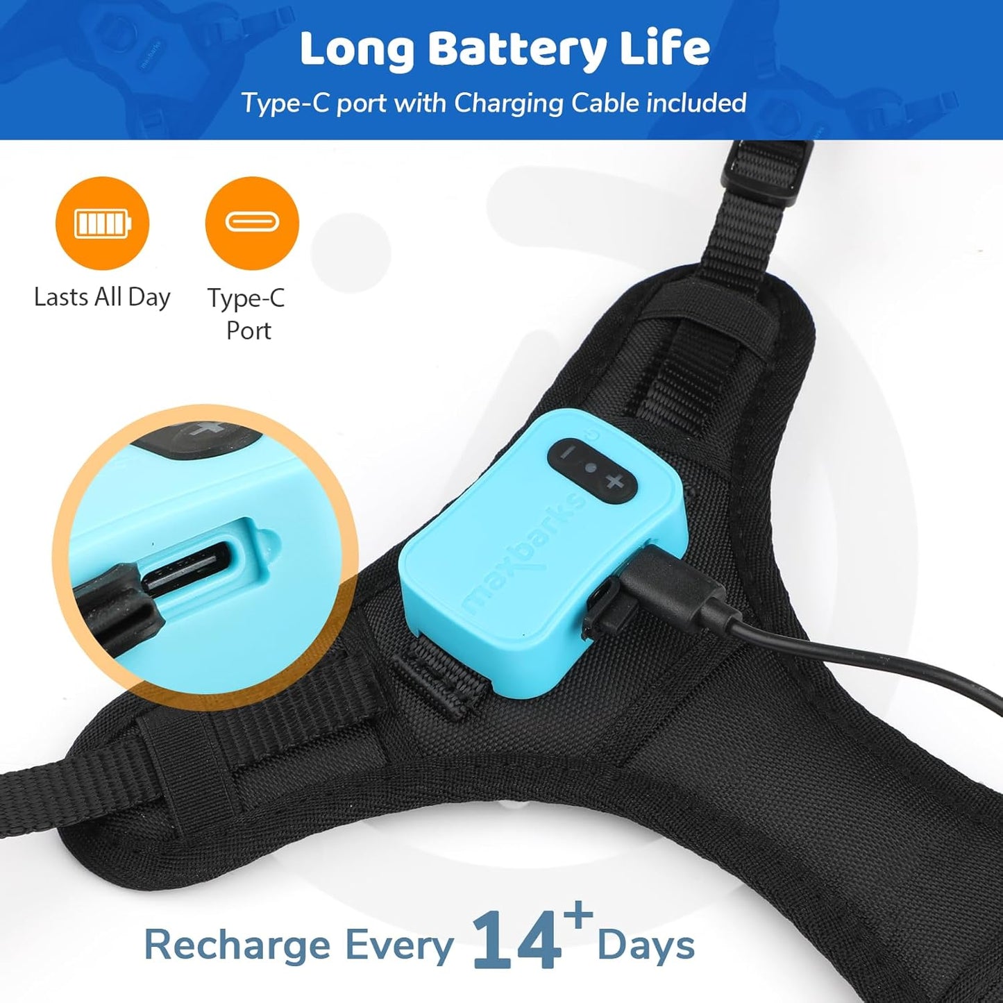 Bark Control Training Vest for Small Dogs - Rechargeable No Barking Device for Dogs - Bark Deterrent with 5 Sensitivity Levels, Adjustable Straps, D-Ring - No False Alarms or Throat Prongs