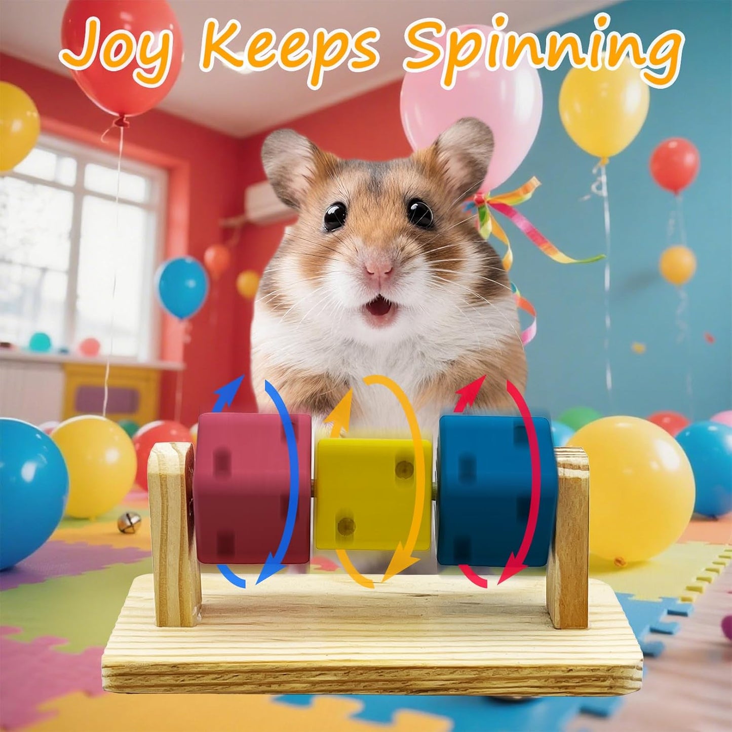 Small Animals Hamster Toy - Cage Wooden Accessories for Gerbil,Chinchilla,Rat,Guinea Pig,Mouse