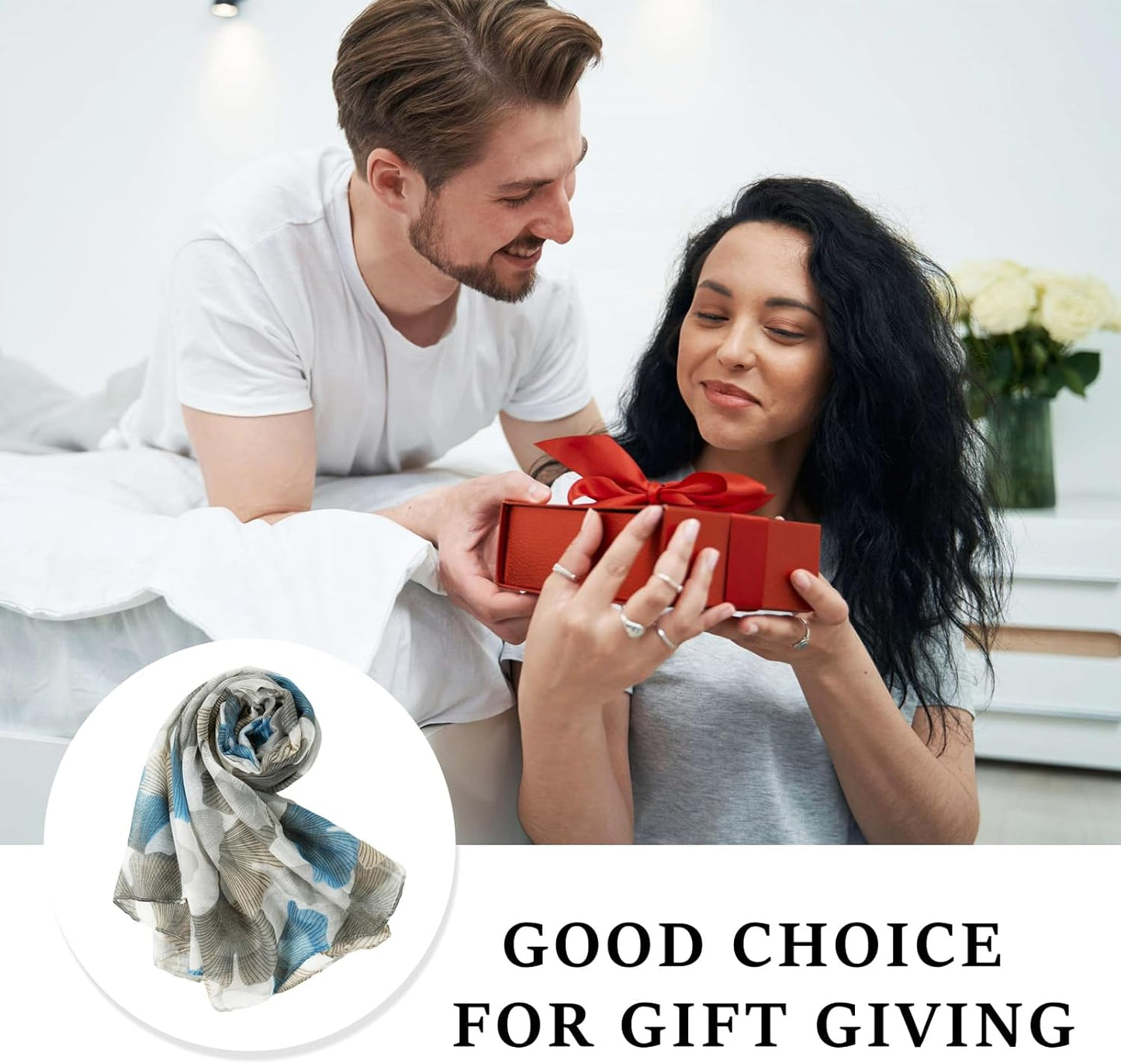 E-Clover Fashion Scarf for Women Lightweight Scarves Shawl Wrap for Spring/Summer Winter