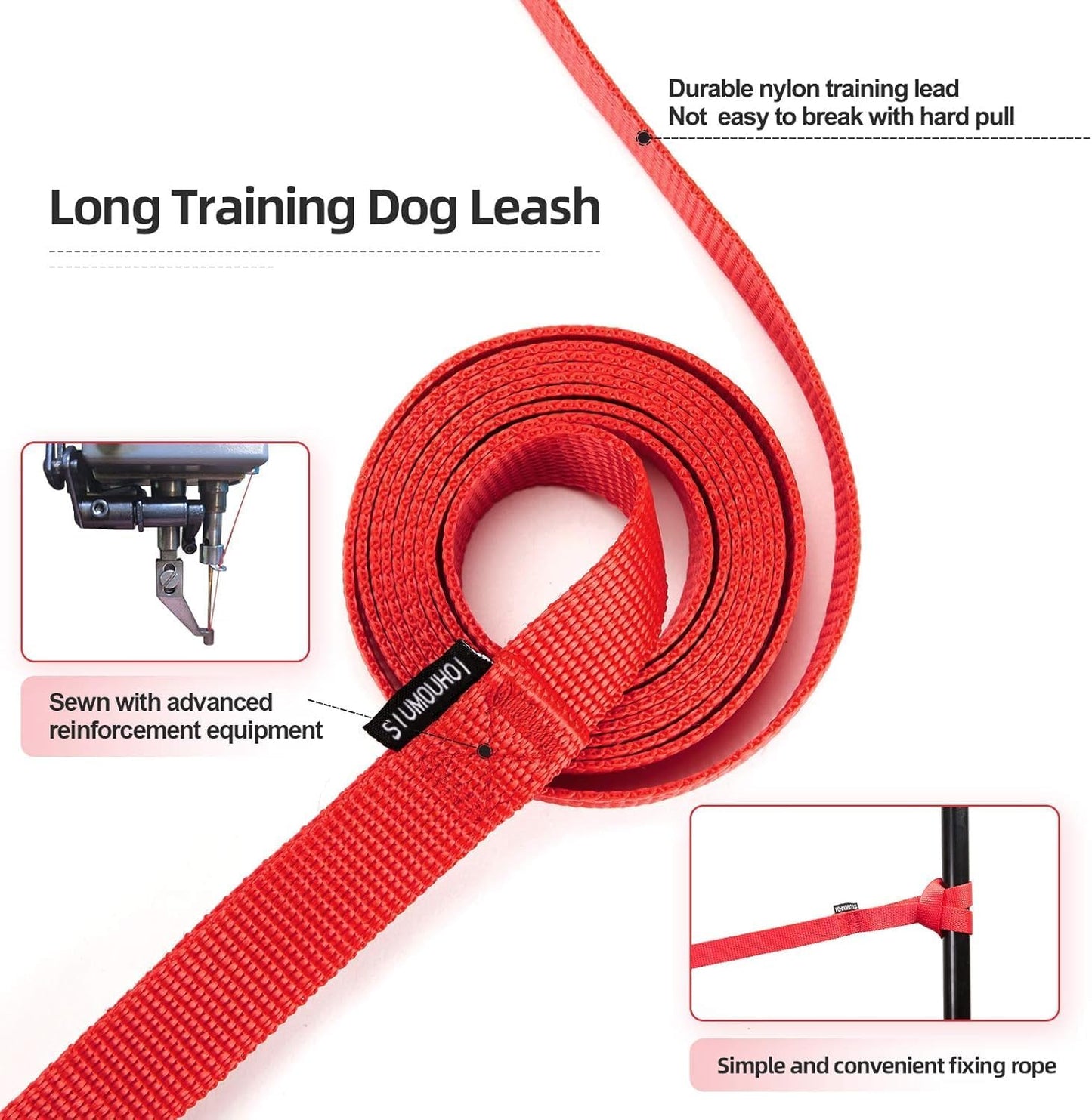 Dog/Puppy Obedience Recall Training Agility Lead - 15ft 20ft 30ft 40ft 50ft Training Leash - Great for Play, Camping, or Backyard (Brown, 30 Feet)
