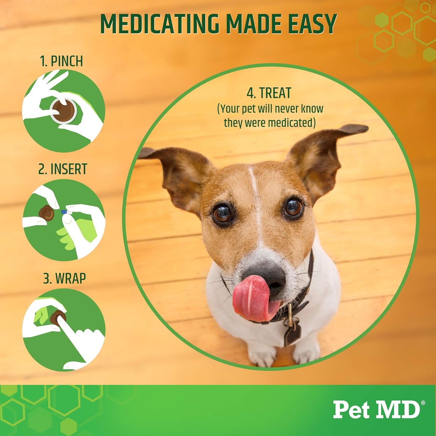 Pet MD Wrap A Pill Bacon Flavor Pill Paste for Dogs - Create a Pocket to Hide Pills and Medication - 59 Servings