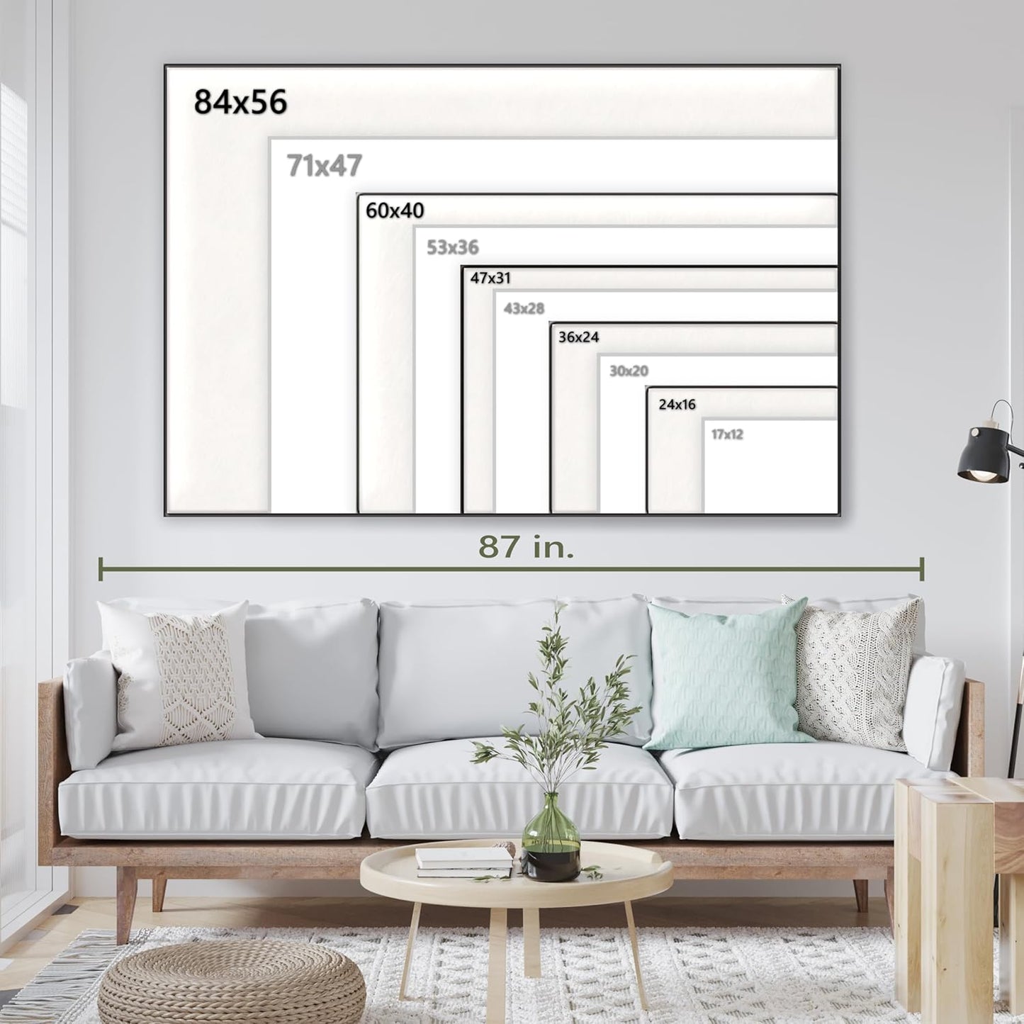 Nature Wall Art Prints - Ocean Forest Mountain Lake Canvas Landscapes - Small to Extra Large Living Room Bedroom Kitchen Bathroom Décor (Reaching for the Sky, 31L" x 47W" - 3 Panels)