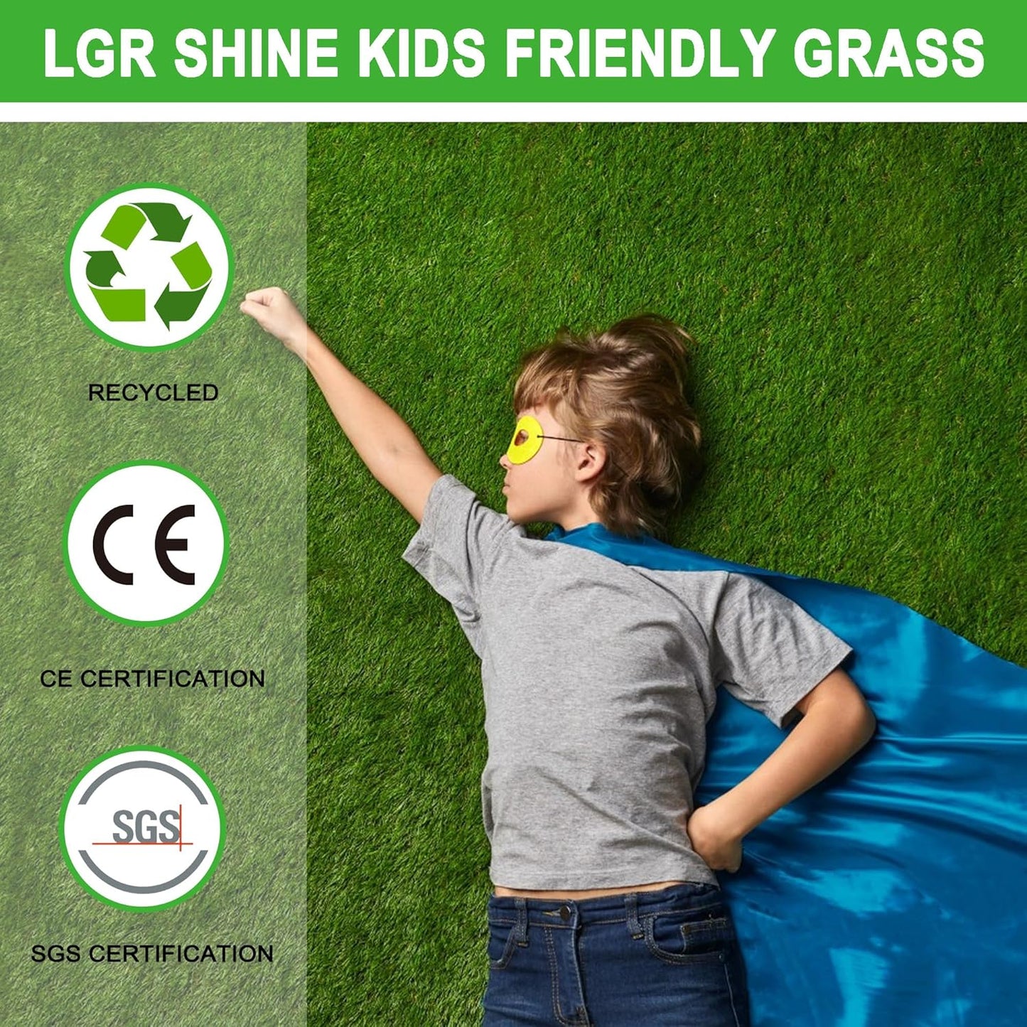 Artificial Grass Turf for Dogs 3 ft x 5 ft,1.38 inch Fake Grass Pee Pad for Puppy Potty Training，Faux pet Grass Rug for Indoor/Outdoor Patio,Dogs Wee Wee Pad,Turf Grass Mat for Dogs Potty