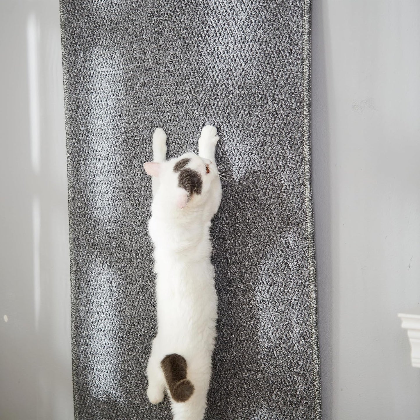 SHENGOCASE 67"x 23.6" Thickened Cat Wall Climbing Carpet, Cat Wall Furniture Scratcher, Scratching Post, Couch Sofa Protector (Grey)